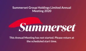 Summerset Group Holdings Ltd NZ Annual Meeting April 29 2020 NZX SUM